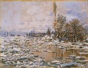 Claude Monet Breakup of Ice,Grey Weather USA oil painting artist